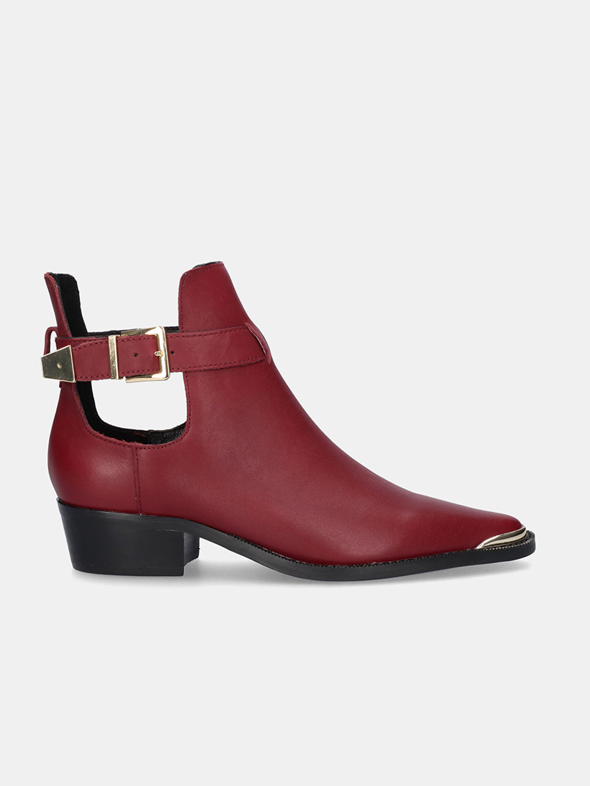 ANKLE BOOT MILAN-012 BURGUNDY LEATHER – BeFree1