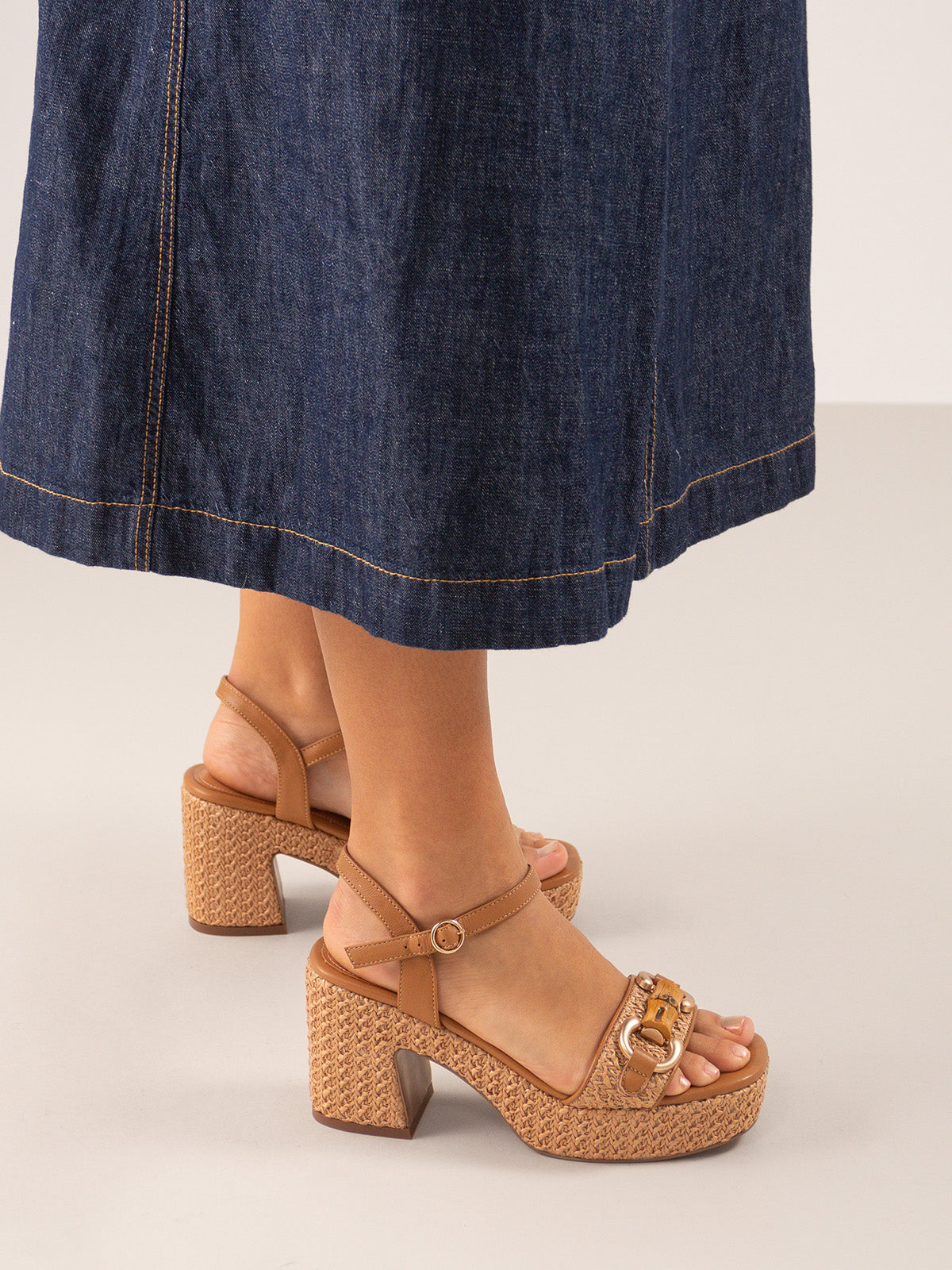 Sandalias de tacón ancho