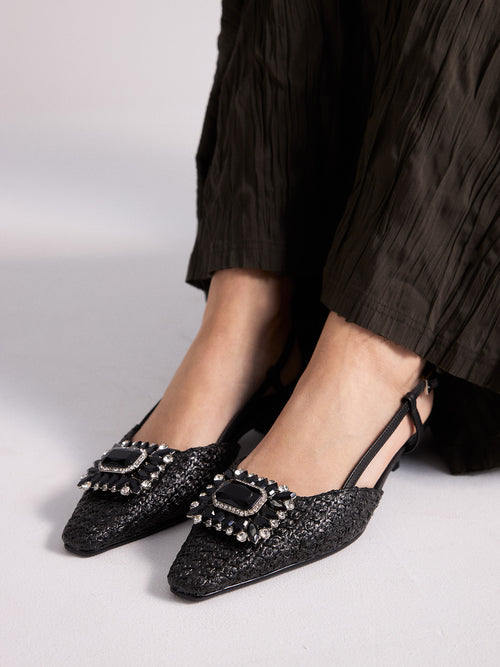 ABRIL-3822 RAFFIA BLACK