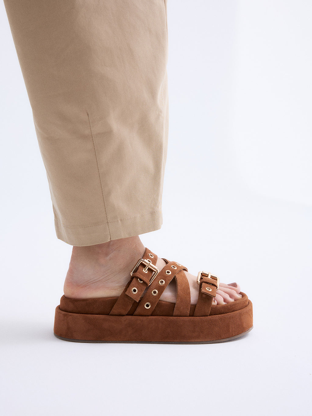 LETIZIA-7342 SUEDE CAMEL