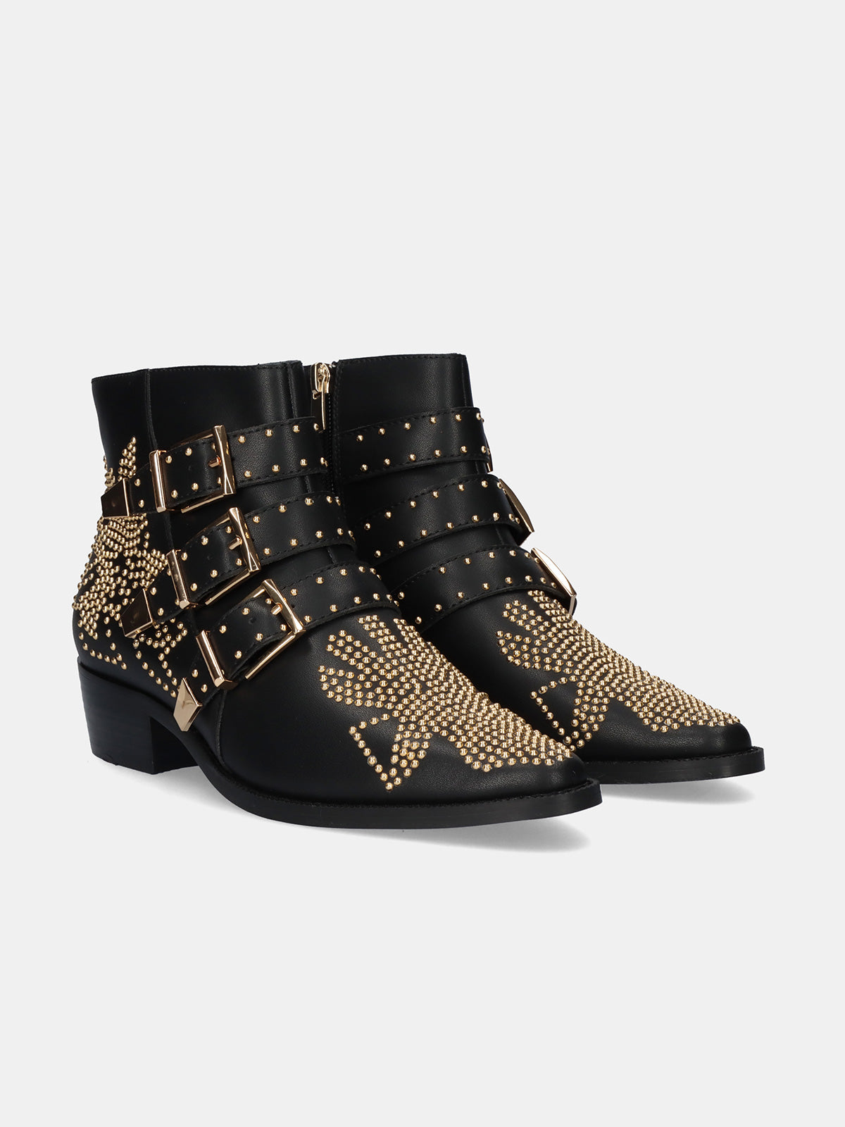 MILAN-030 LEATHER BLACK-GOLD