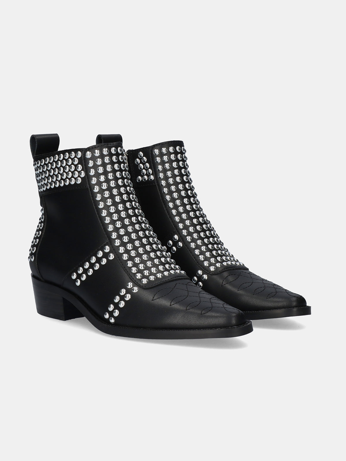 MILAN-031 LEATHER BLACK-SILV