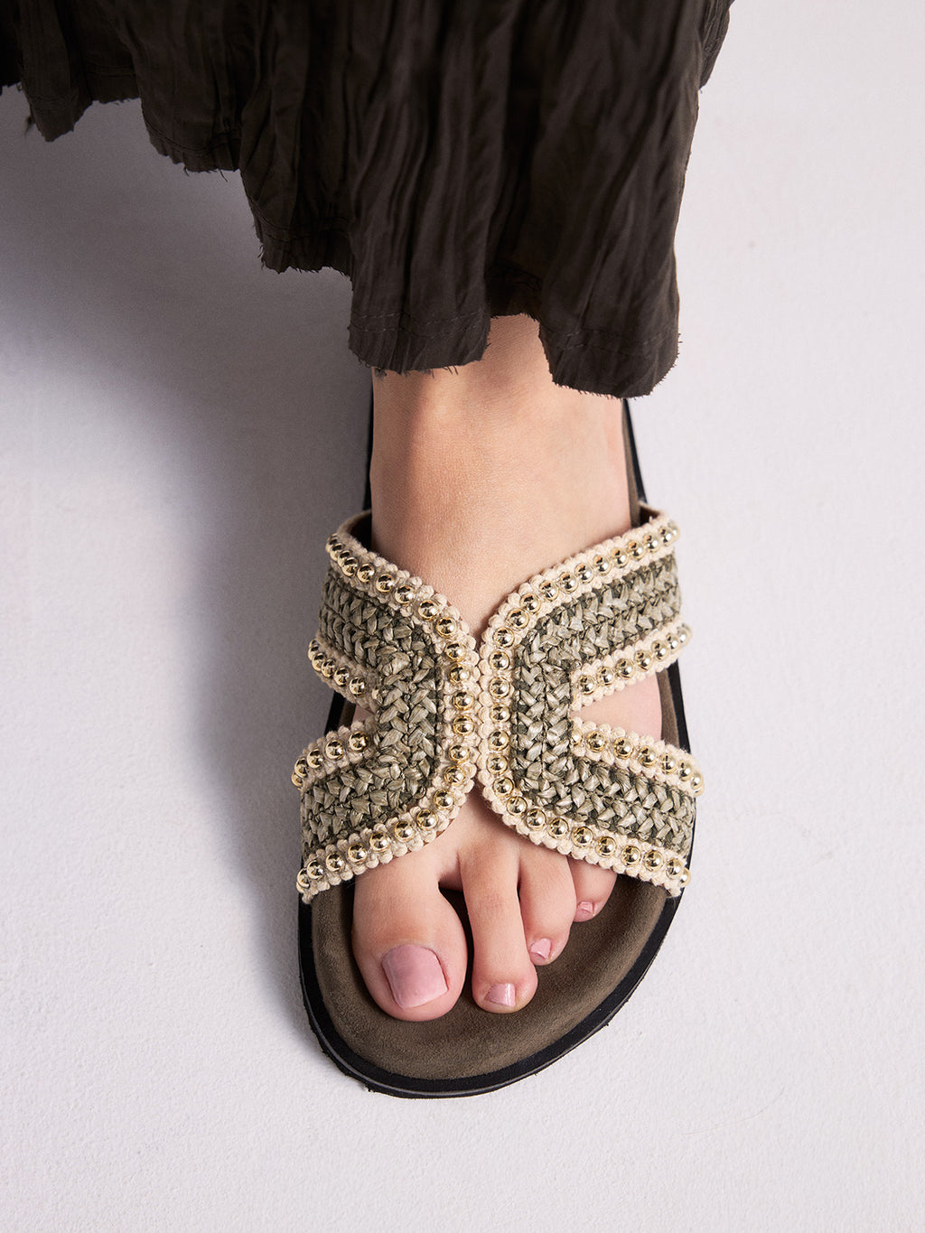 MIRROR-1002 RAFFIA GREEN