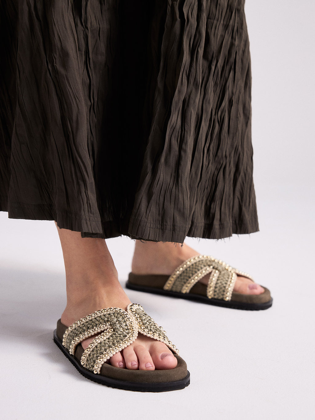 MIRROR-1002 RAFFIA GREEN