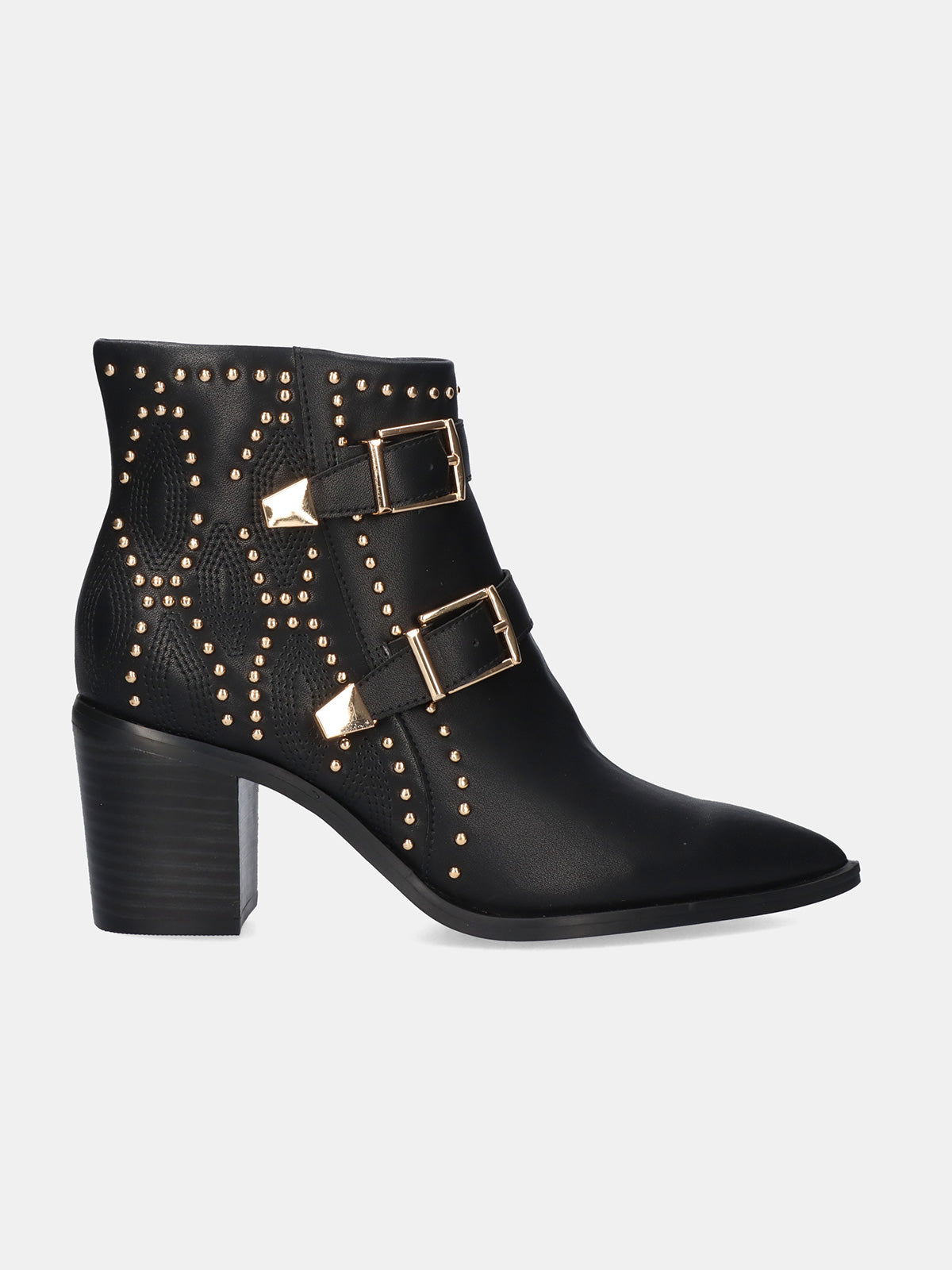 NAPOLES-022 LEATHER BLACK-GOLD