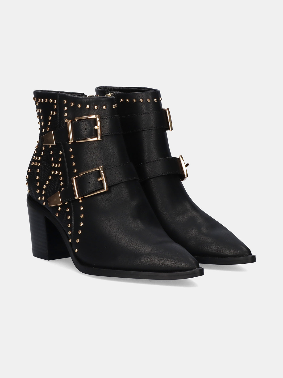 NAPOLES-022 LEATHER BLACK-GOLD