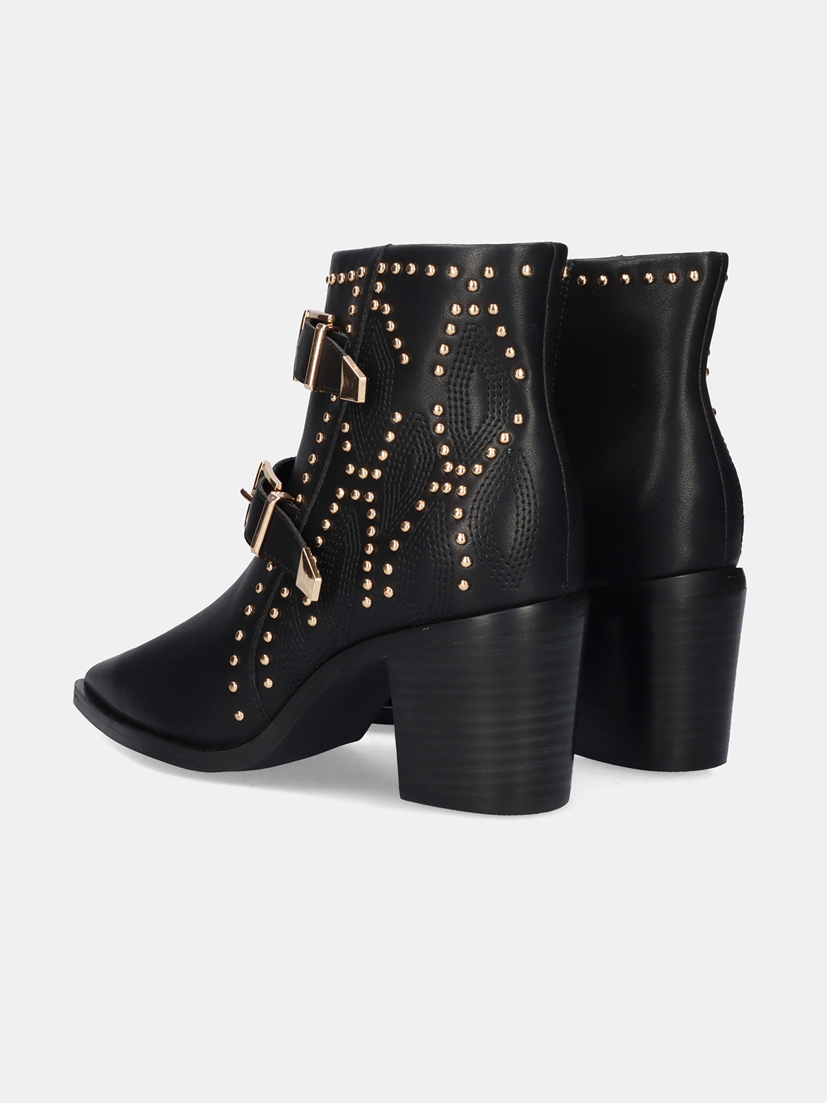 NAPOLES-022 LEATHER BLACK-GOLD