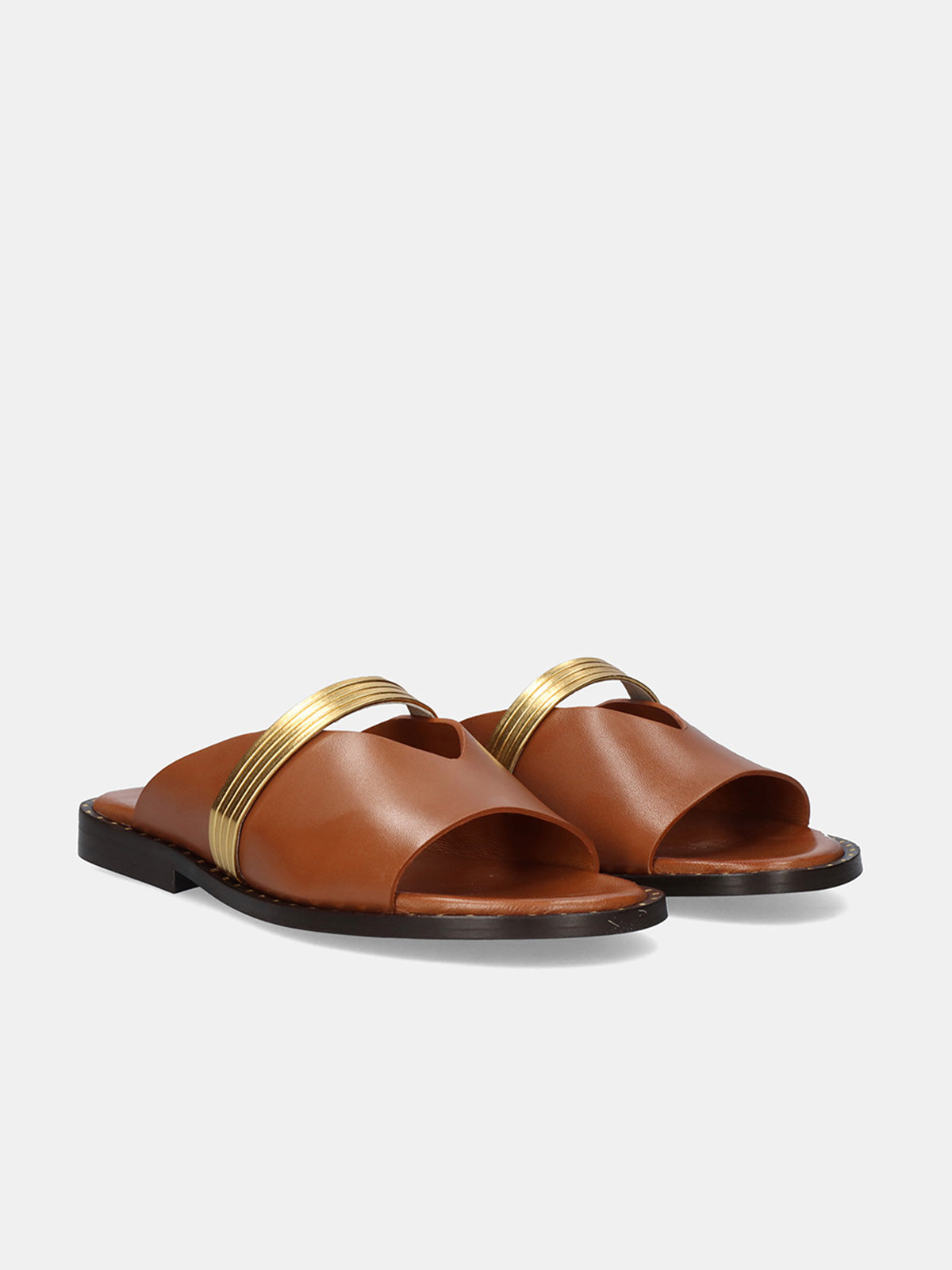 RIGA-220 LEATHER CAMEL GOLD