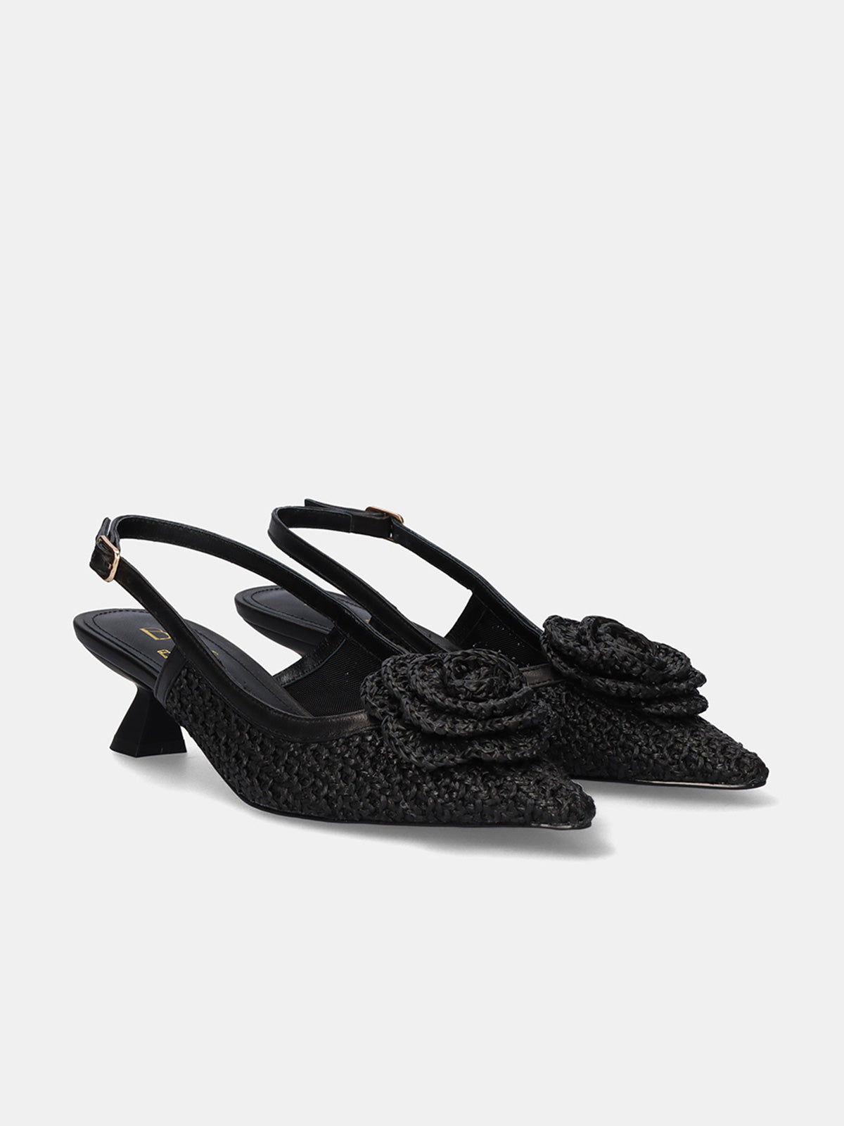 VALENTINA-1637 RAFFIA BLACK
