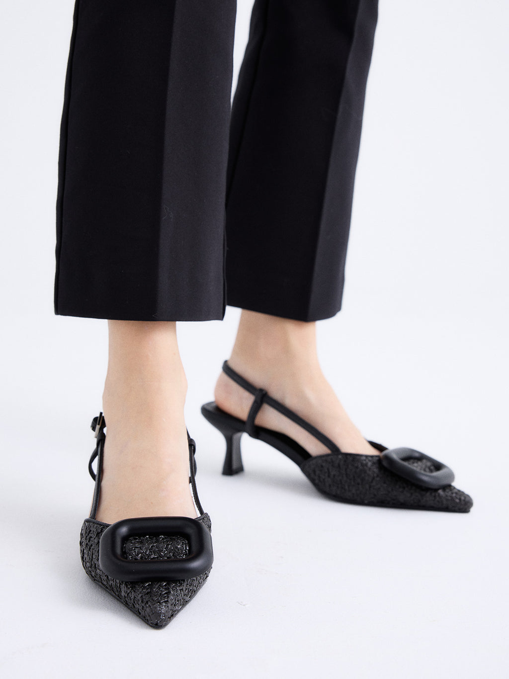 VALENTINA-4094 RAFFIA BLACK
