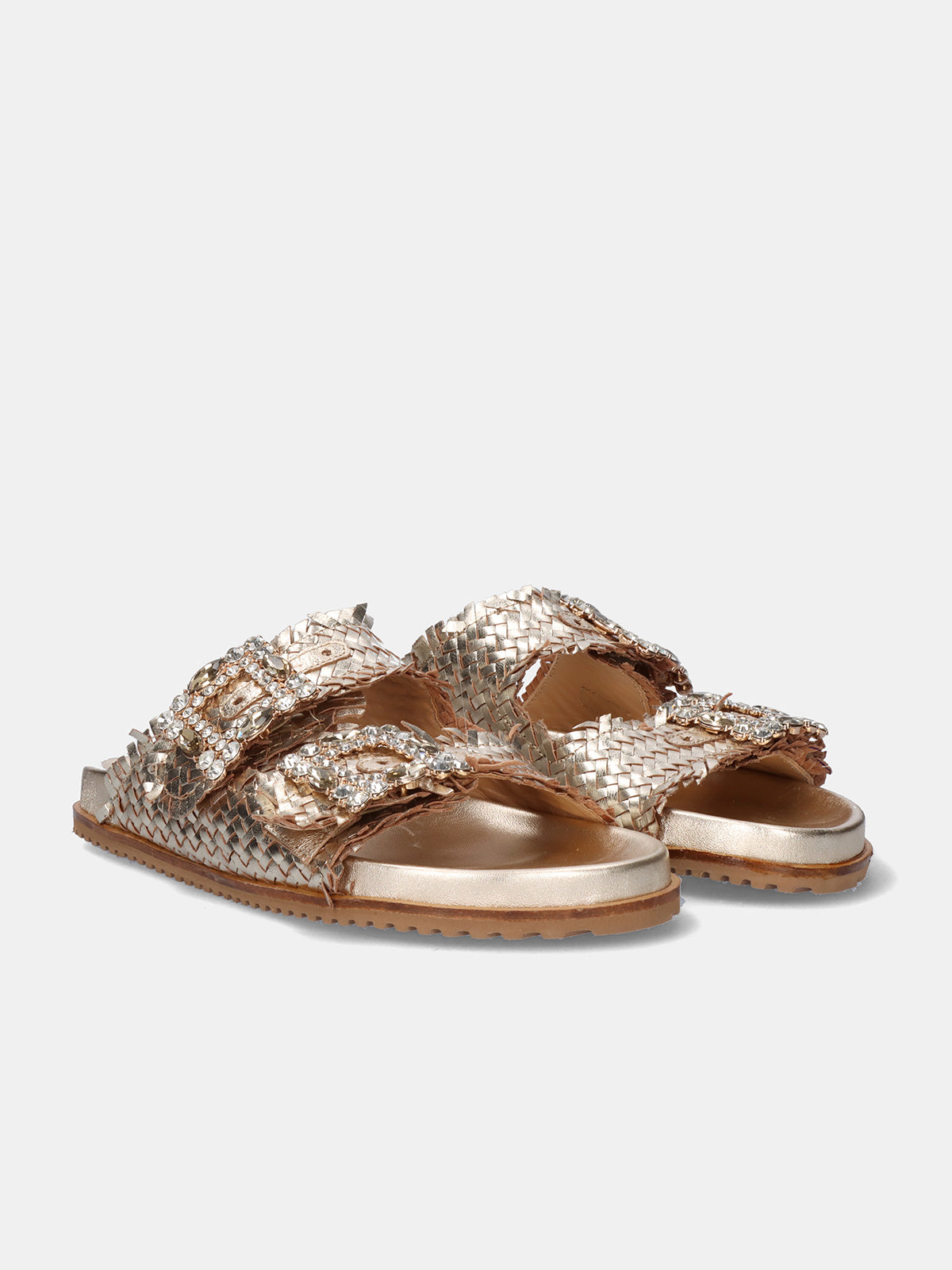 VICKY-271 LEATHER GOLD