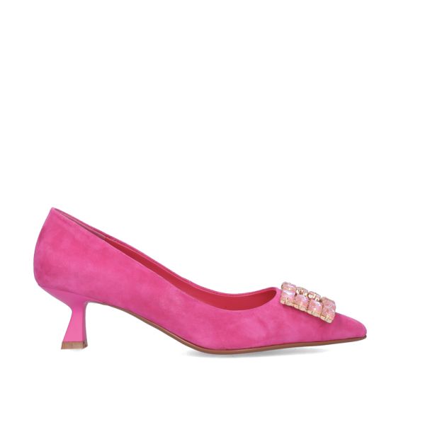 ZAPATO TACÓN BEFREE MAR-06 SUEDE FUXIA