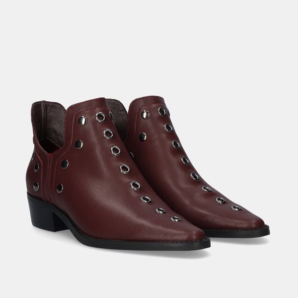 BOTIN BEFREE MILAN-01 LEATHER BURDEOS